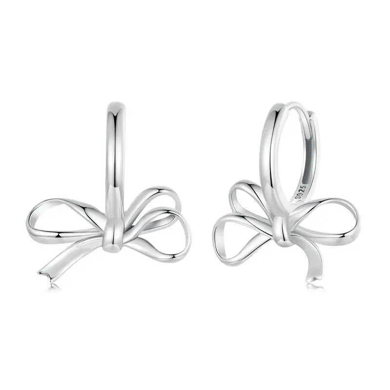 Pendientes lazo de plata 925