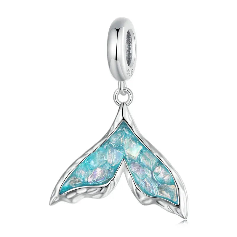 Charm cola marina de plata 925