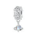 Charm estrellas y planeta de plata 925