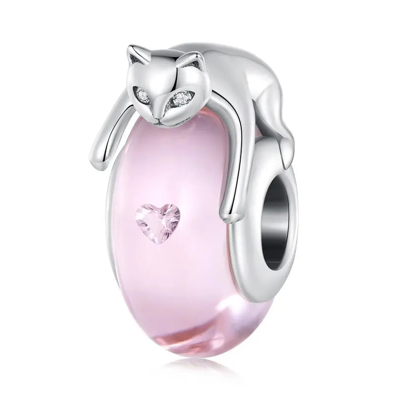 Charm gato de plata 925